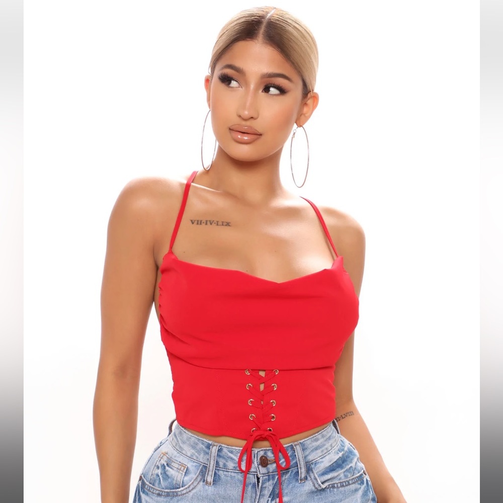 Chaya corset red hot top -New